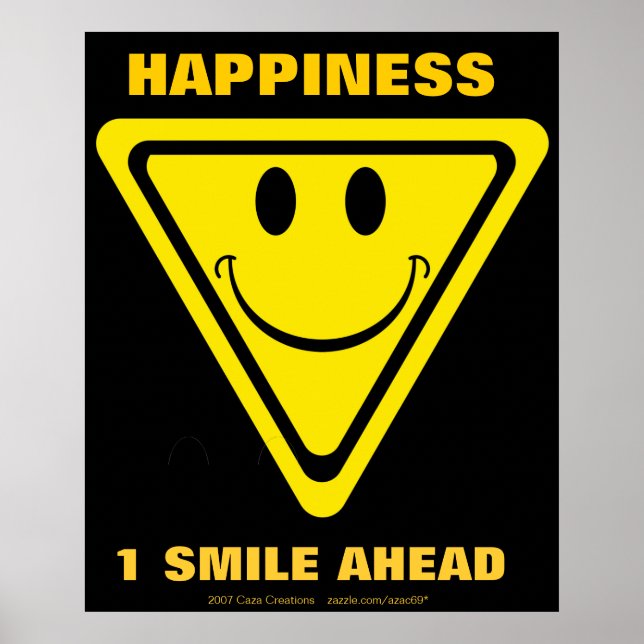 Poster Felicidade, 1 sorriso à frente (Frente)