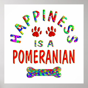 Poster Felicidade de Pomeranian