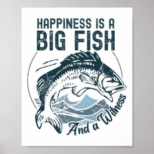 Poster Felicidade do Pesca Engraçada É Um Peixe Grande E
