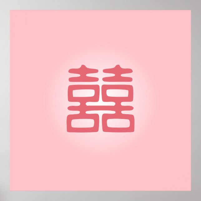 Pôster Felicidade dupla rosa - Negrito (Frente)