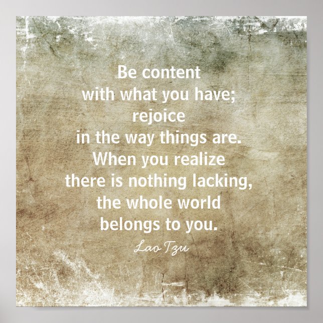 Poster felicidade dúzia de citações arte sépia e cinzas (Frente)