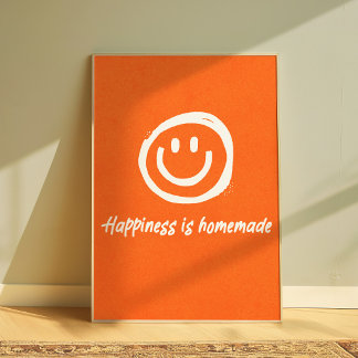 Poster Felicidade é Caseira | Cartaz de Citação Positiva