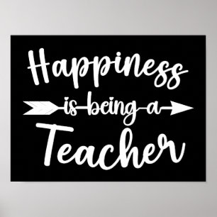 Poster Felicidade É Ser Professora De Volta À Escola