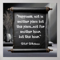 "Felicidade, não em outro lugar... Walt Whitman