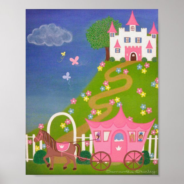 Poster Felicidade Para Sempre - Arte Infantil Princesa Ca (Frente)