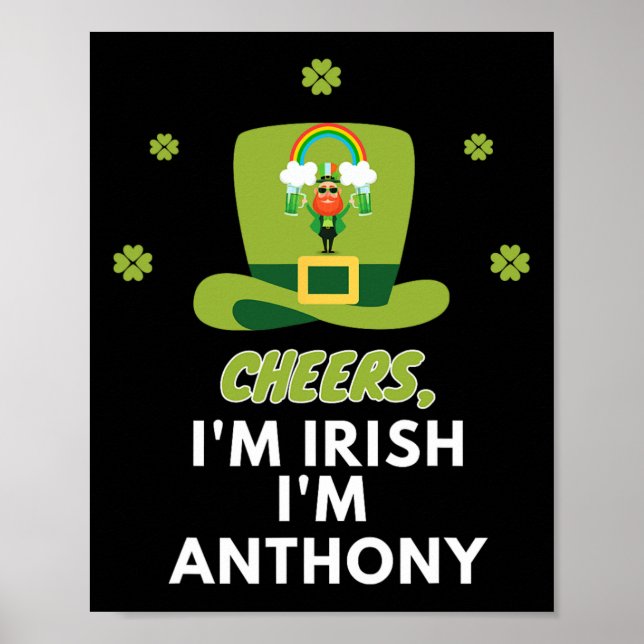 Poster Felicidades Sou Irlandês Sou Anthony (Frente)