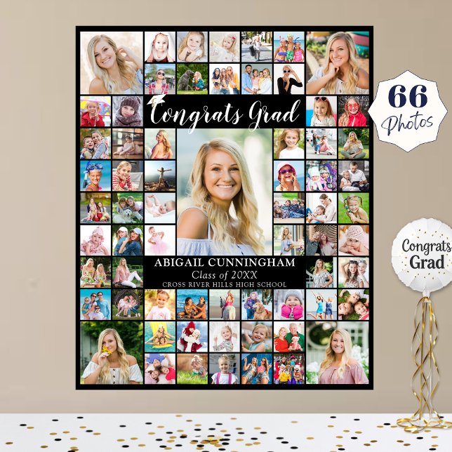 Poster Felicita a Cor Personalizada da Colagem de Fotogra (Criador carregado)