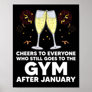 Poster Felicitações À Gym Goers Após O Feliz ano novo W D