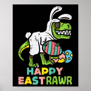 Poster Feliciz Coelhodastro de Páscoa Ovo Trex Dinossauro