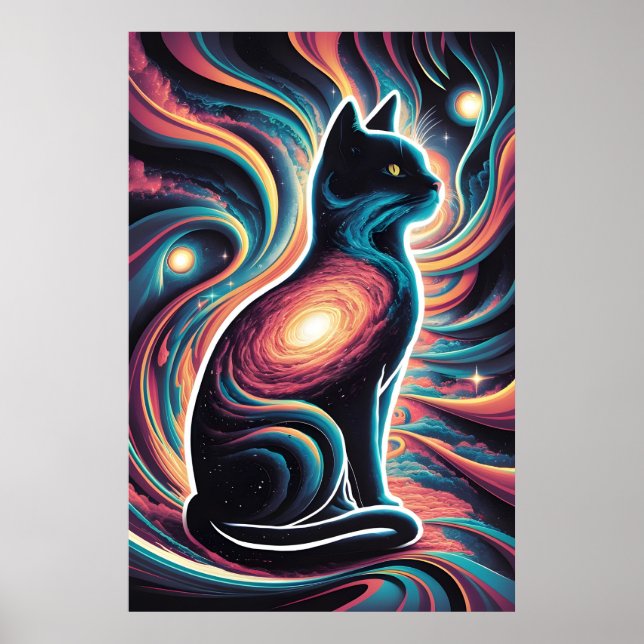 Poster Feline Cosmos (Frente)