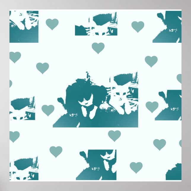 Poster Feline Friends. Adorable Kitten Duo. (Frente)