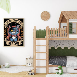 Poster Felino das Portas com Atitude