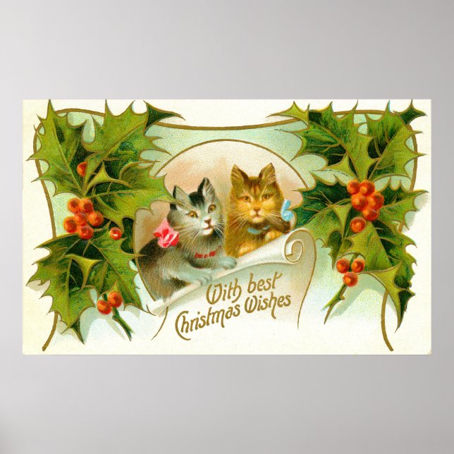 Poster Felinos de Natal (Frente)