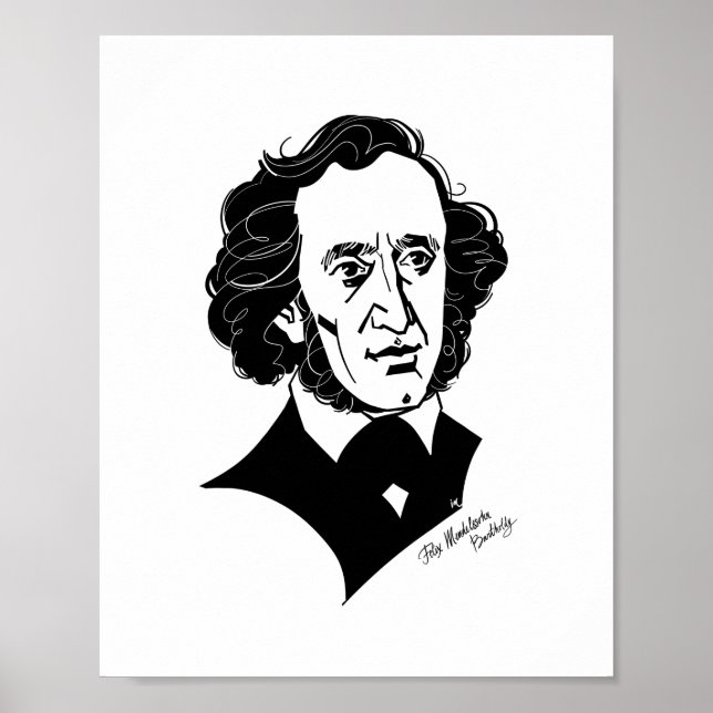 Poster Felix Mendelssohn Bartholdy (Frente)