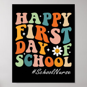 Poster Feliz 1º Dia da Enfermeira Escola retro