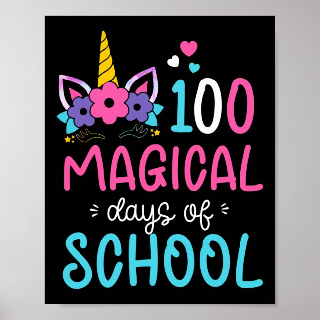 Poster Feliz 100º Dia 100 Dias Mágicos De Escola (Frente)