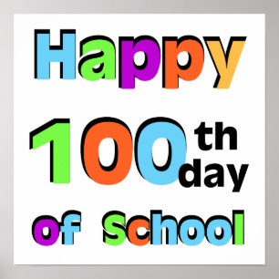 Poster Feliz 100º Dia da Escola