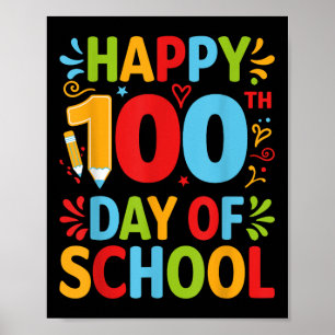Poster Feliz 100º Dia Da Escola 100 Dias De Ensino Escola