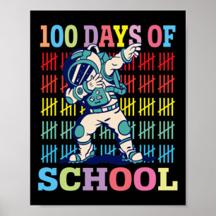 Poster Feliz 100 Dias De Crianças Escolares A Abater Astr