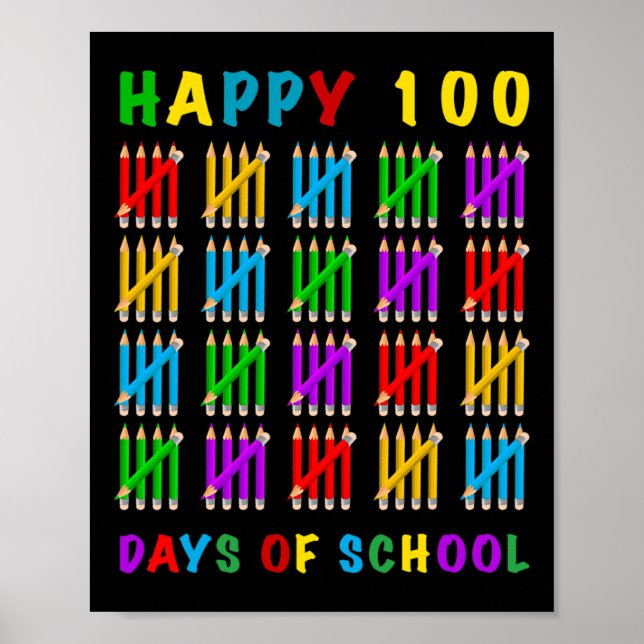 Poster Feliz 100 Dias De Escola (Frente)