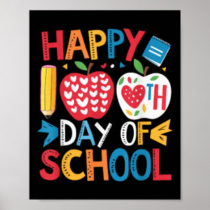 Poster Feliz 100 Dias De Estudante Escolar 100 Dias