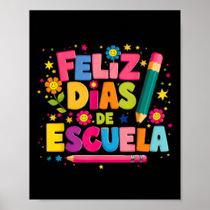 Poster Feliz 100 Diaz De Escuela 100º Dia da Escola Espan