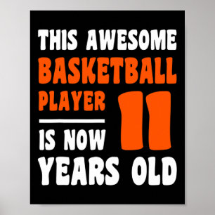 Poster Feliz 11 de aniversário de 11 anos Bysketbyll 11 B