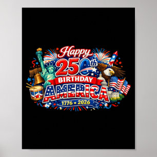 Poster Feliz 250º Aniversário América 1776-2026