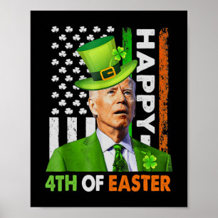 Poster Feliz 4º Dia De Páscoa Engraçado Joe Dia de São Pa