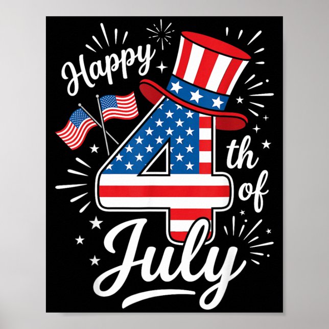 Poster Feliz 4 de julho (Frente)
