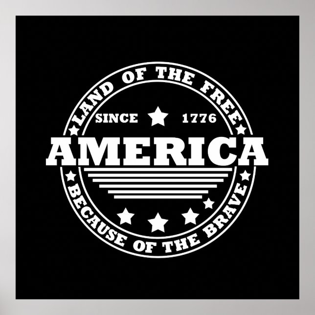 Poster Feliz 4 de julho (Frente)