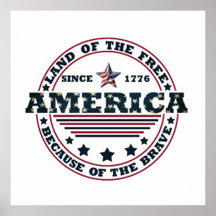 Poster Feliz 4 de julho