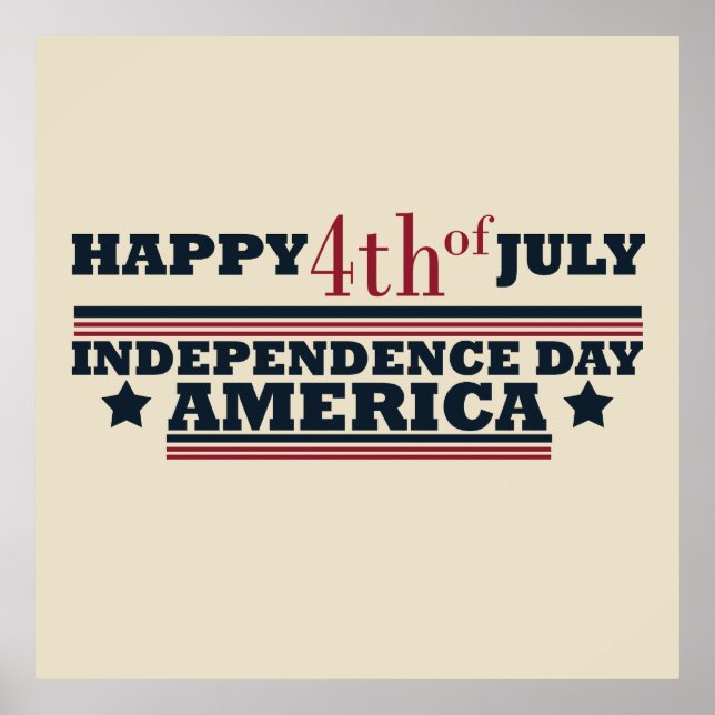 Poster Feliz 4 de julho (Frente)