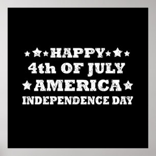 Poster Feliz 4 de julho América