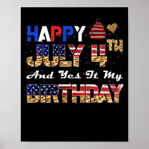 Poster Feliz 4 de julho Sim É a minha independência de