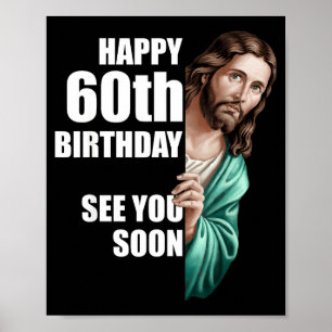 Poster Feliz 60º Aniversário Vejo Você Em Breve Design Je