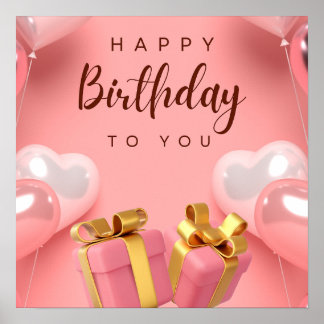 Poster Feliz aniversário