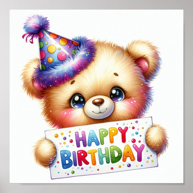 Poster Feliz aniversário (Frente)