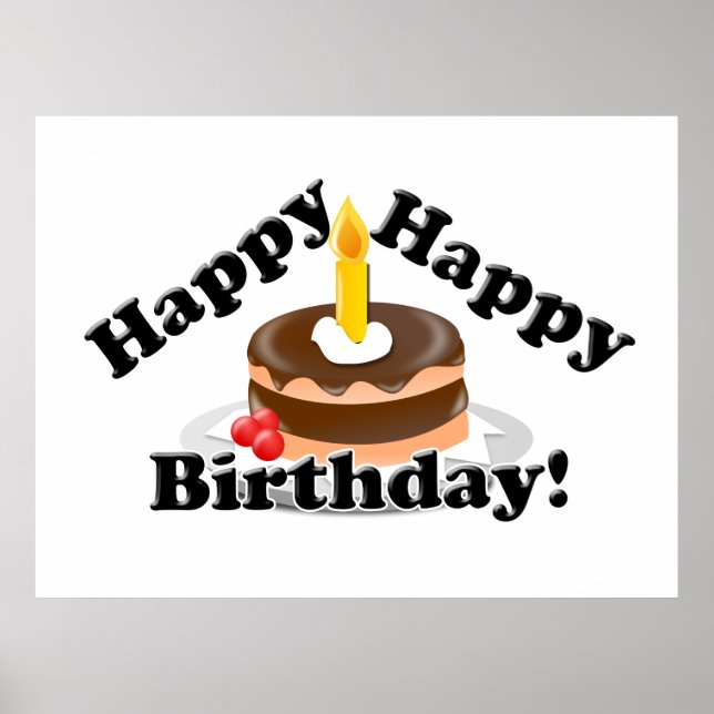 Poster Feliz aniversário! (Frente)