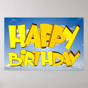 Poster Feliz aniversário