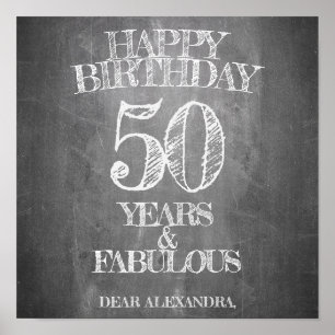 Poster Feliz Aniversário - 50 Anos & Fabuloso