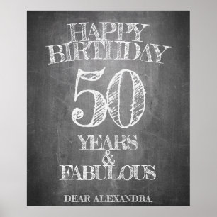 Poster Feliz Aniversário - 50 Anos & Fabuloso