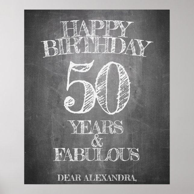 Poster Feliz Aniversário - 50 Anos & Fabuloso (Frente)