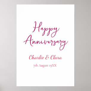 Poster Feliz aniversário adicionar nome rosa negrito nome