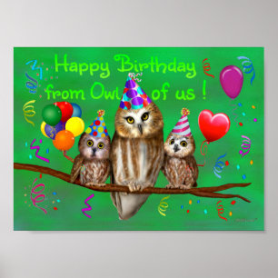 Pôster Feliz aniversário da nossa Coruja!