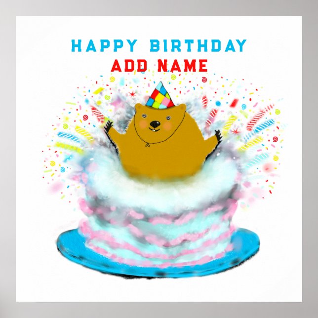 Poster Feliz aniversário do Dia da Marmota (Frente)