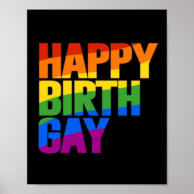Poster Feliz Aniversário Gay (Frente)