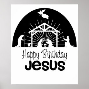 Poster Feliz aniversário Jesus