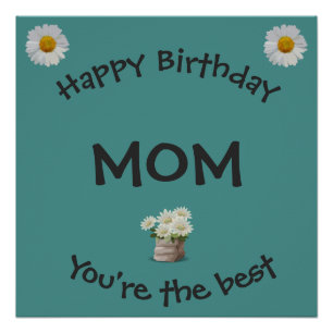 Pôster Feliz aniversário mãe