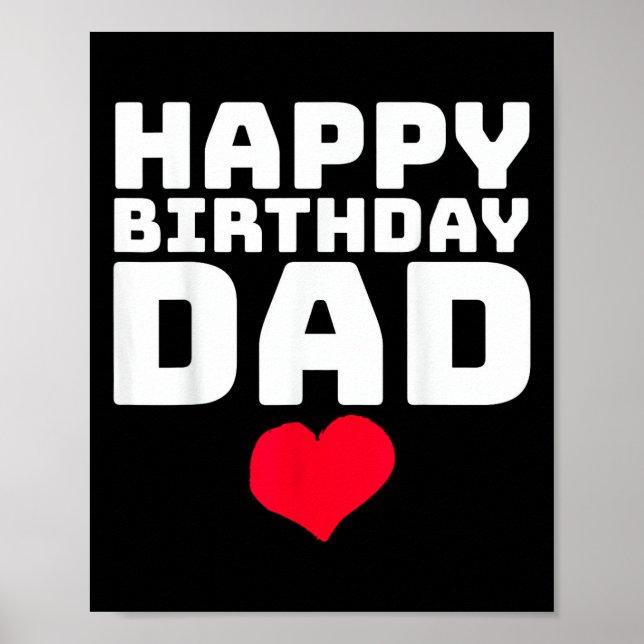 Poster Feliz Aniversário Pai (Frente)